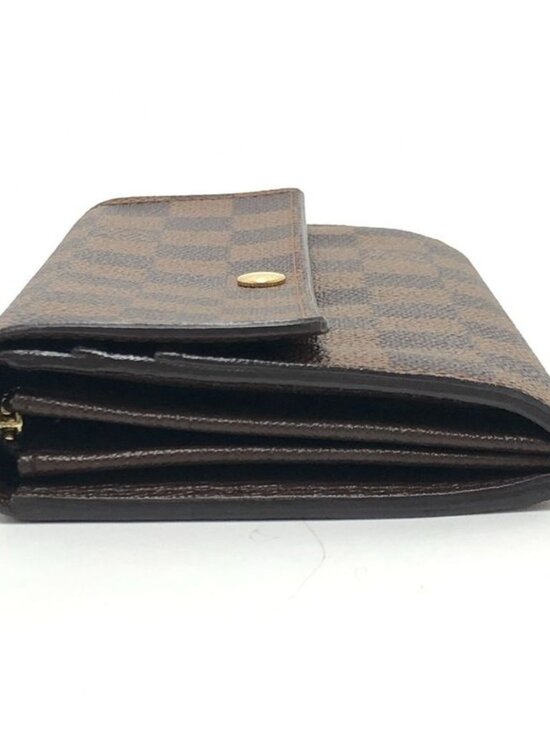 Louis Vuitton Long Wallet Portefeuille Sarah Damier Canvas Ebene Brown - Picture 3 of 9